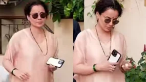 Kangana Ranuat Spotted in Mangalsutra And Green Bangles
