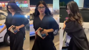Mouni Roy Avoids Getting Clicked By Paps At Mumbai Airport