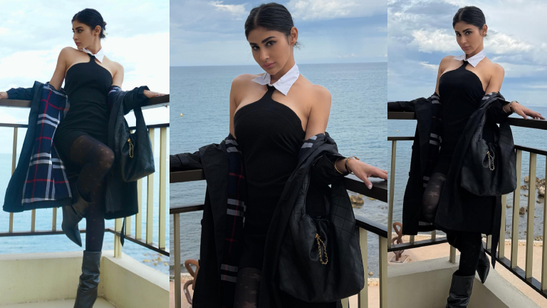 Mouni Roy Serves European Vibes In Sleek Monochrome Dress At Cannes 2026