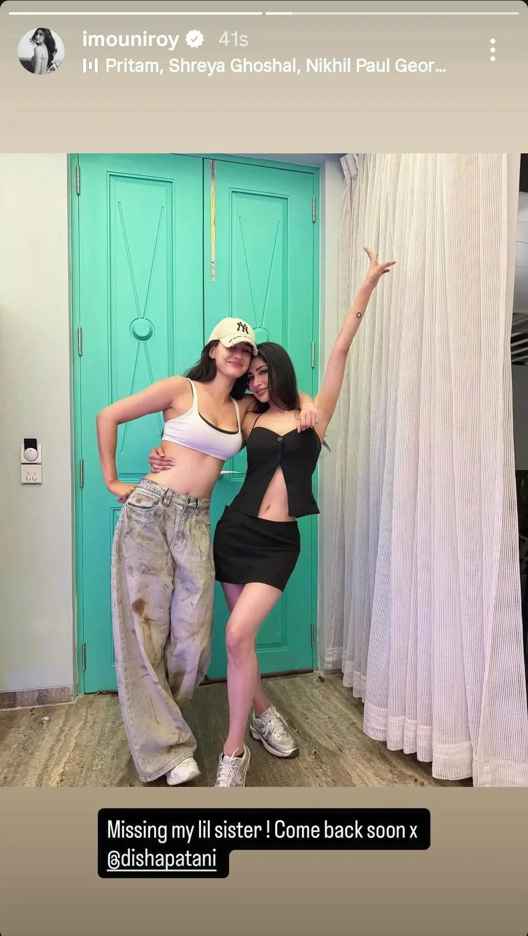 Mouni Roy deletes Missing My Lil Sis story with Disha Patani