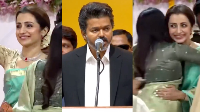 Trisha Krishnan Hugs Vijay Thalapathy's Mother, Sister As Actor Takes Oath As Tamil Nadu CM