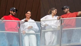 Deepika Padukone, Ranveer Singh Spotted At New Bandra Home