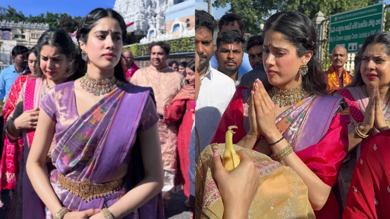 Janhvi Kapoor Tirumala Temple Peddi Ram Charan