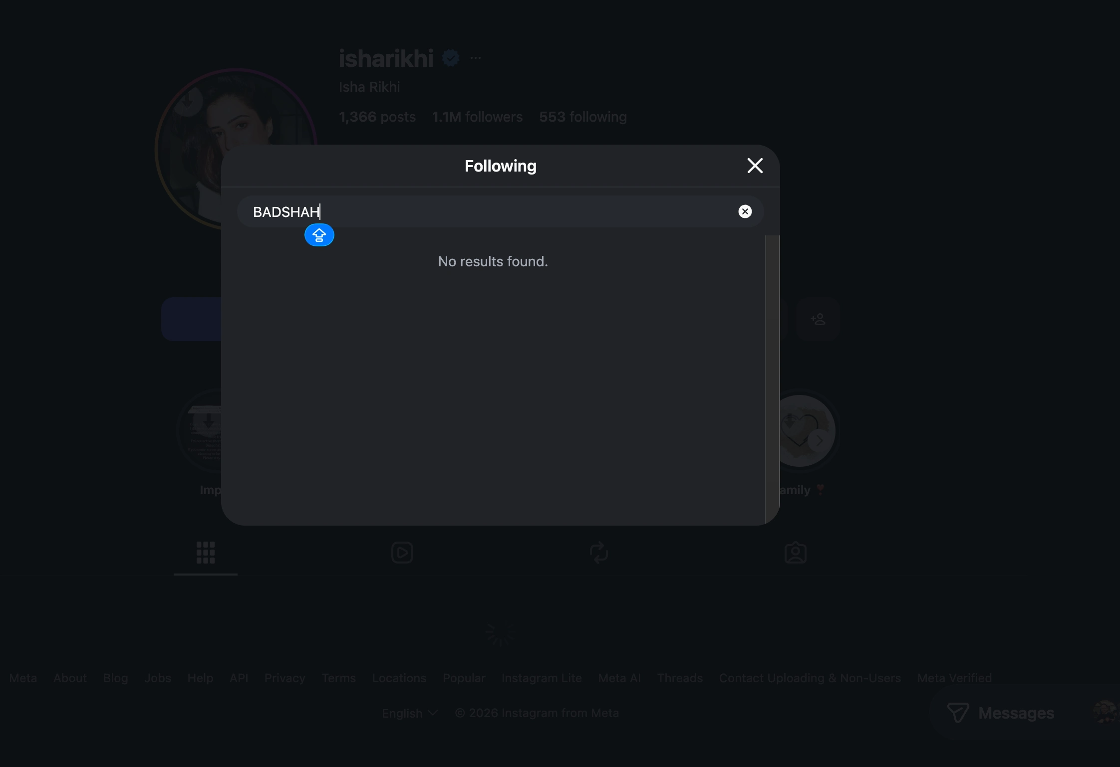Isha & Badshah unfollow