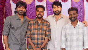 Mammootty, Dhanush Celebrate National Award Wins On OM Set