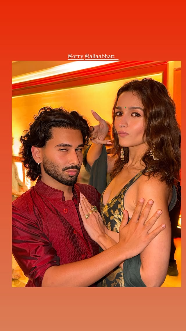 Orry & Alia Bhatt Strike A Fun Pose Together