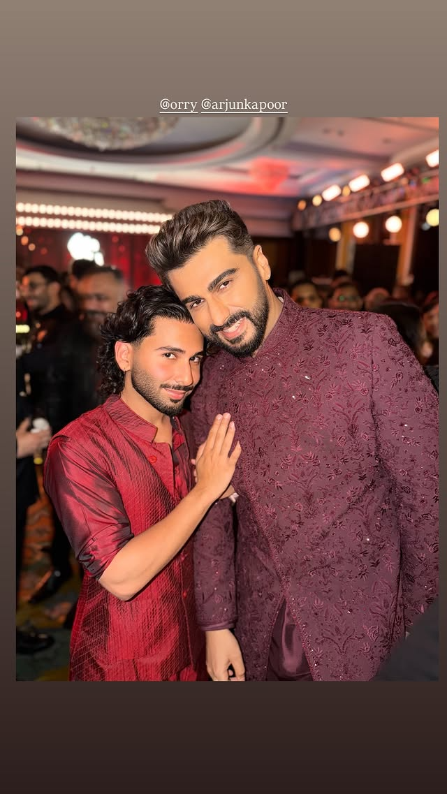 Orry & Arjun Kapoor At Anshula's Wedding Reception