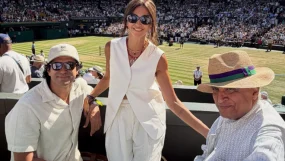 Shibani Dandekar Third Wheels Between Javed Akhtar, Farhan Akhtar At Wimbledon 2026 Finals