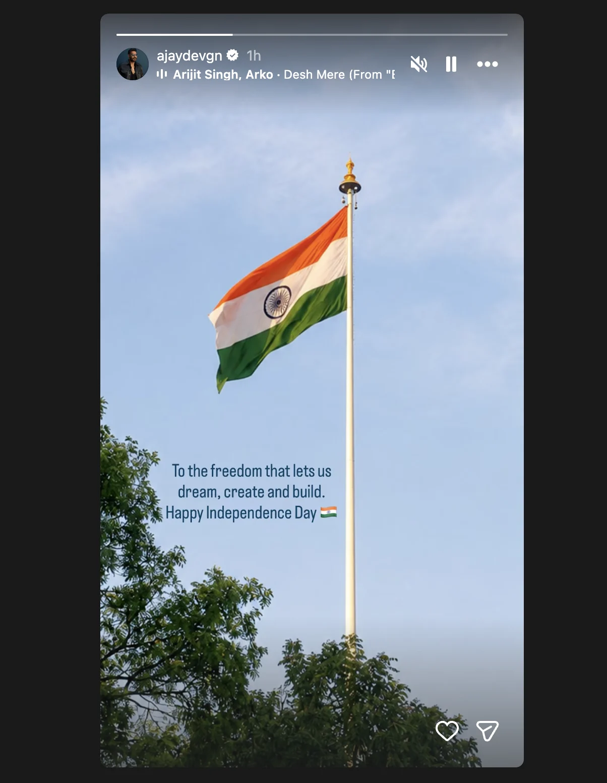 Ajay Devgn's Independence day wish