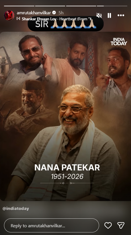 Amruta Khanvilkar Mourns Nana Patekar